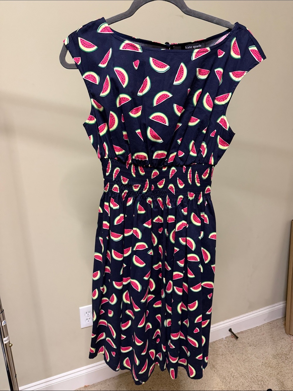 kate spade Navy Dress with Watermelon Print, Medium